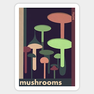 balloon mushrooms Sticker